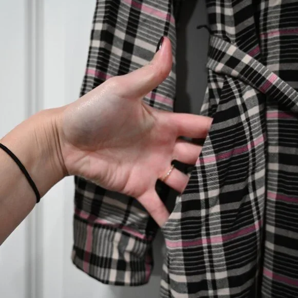 HATCH Small Alyssa Plaid Button Front Shirt Dress Midi Maternity - Picture 8 of 12